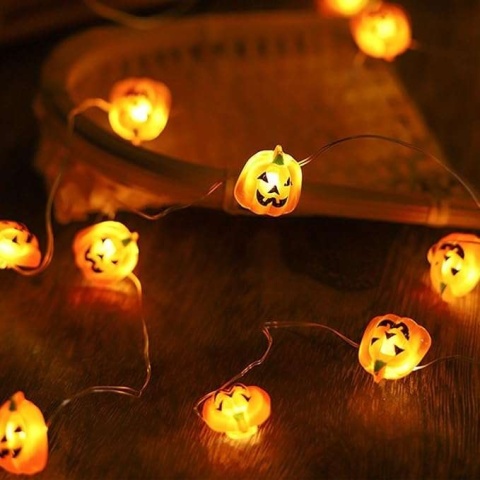 LAMPKI HALLOWEEN DYNIE 200 CM 20 LED GIRLANDA ŚWIETLNA DEKORACYJNA
