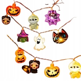 Łańcuch świetlny Lampki LED 3m 20 diod 8 trybów dekoracja na Halloween