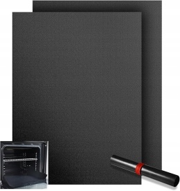 Mata Teflonowa Do Piekarnika Wielorazowa 32x50cm Zestaw 2szt Kolor Czarny