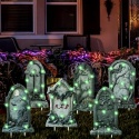 NAGROBKI HALLOWEEN 6 SZT LED DEKORACJA OGRODOWA CMENTARZ + PALIKI