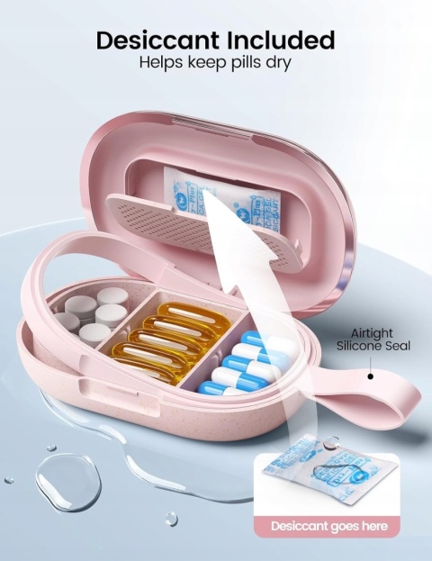 ORGANIZER NA LEKI TABLETKI SUPLEMENTY IDEERFIT METALOWY 3-6 PRZEGRÓDEK