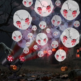 PROJEKTOR HALLOWEEN LED 2 GŁOWICE DUCHY DYNAMICZNY TIMER ZEWNĘTRZNY