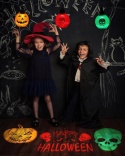 PROJEKTOR HALLOWEEN LED CZASZKI DYNIE RGB ZEWNĘTRZNY OGRODOWY 7 M