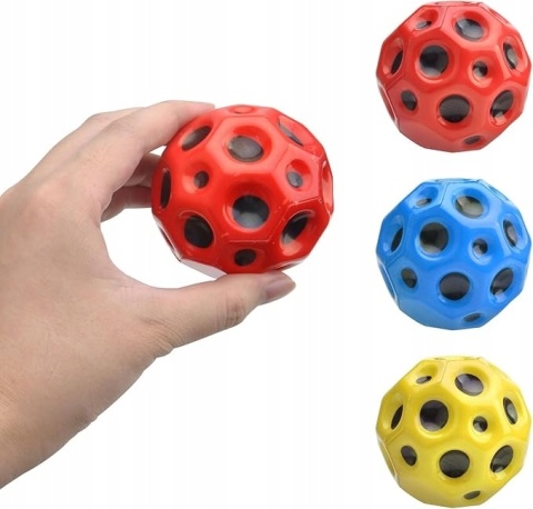 Piłka Skacząca Sensoryczna Gumowa 7cm Dla Dzieci Zestaw 3szt