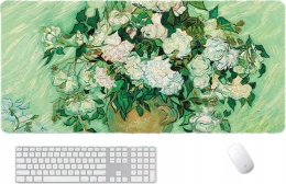 Podkładka pod mysz klawiaturę antypoślizgowa obraz wazon z różami 80 x 30cm