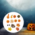 Sztuczna dynia z motywem jesiennym, ozdoby, hallowen 23 szt.