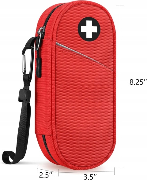 TORBA MEDYCZNA SITHON NA 2 EPIPENY INHALATOR LEKI IZOLOWANA CZERWONA