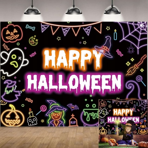 Tło fotograficzne baner winylowy na halloween 210x150cm