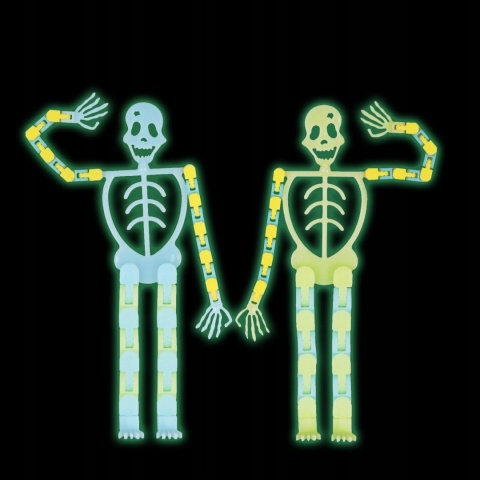ZABAWKA SZKIELET ŚWIECĄCY W CIEMNOŚCI NA HALLOWEEN ZESTAW 10 SZTUK
