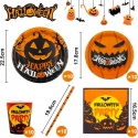 Zestaw Zastawy Papierowa Jednorazowa na Imprezę Halloween dla 10 Osób