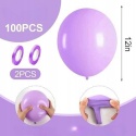 Balony lateksowe dekoracje na urodziny 30cm Kolor fioletowy Zestaw 100szt