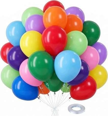 Balony na imprezę tęczowe 90 sztuk lateksowe balony z helem wielokolorowe
