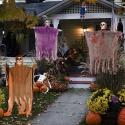 Dekoracja Halloween wisząca motyw szkielet 65 cm zestaw 3 szt.