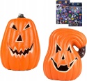 Dynie świecące LED na Halloween dekoracja ogrodu 2szt + naklejki 3D