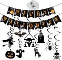 Girlanda na hallowen dekoracja wisząca pajęczyna baner pająki