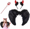 KOSTIUM DIABEŁKA DLA DZIECKA HALLOWEEN KARNAWAŁ CZARNY ROZMIAR UNIWERSALNY