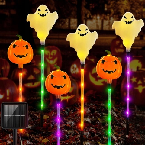 LAMPKI SOLARNE HALLOWEEN BSEICAL 6 SZT. DYNIE DUCHY LED DO OGRODU