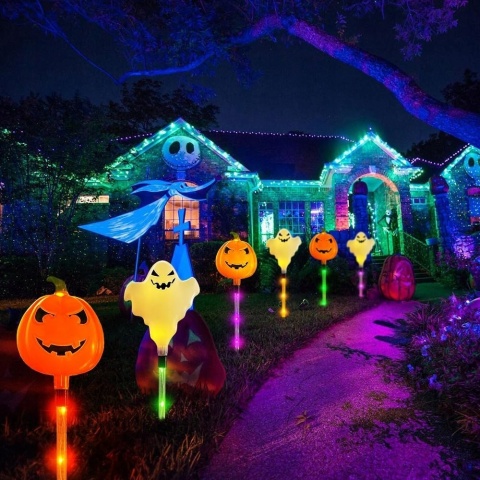 LAMPKI SOLARNE HALLOWEEN BSEICAL 6 SZT. DYNIE DUCHY LED DO OGRODU