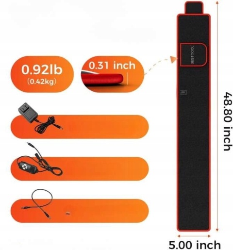 Pas Masażer z czerwonym światłem podczerwienią 21W 4 tryby 660/850nm