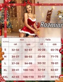 SUKIENKA MIKOŁAJKI RSLOVE CZERWONA BABYDOLL Z PASKIEM DO POŃCZOCH S