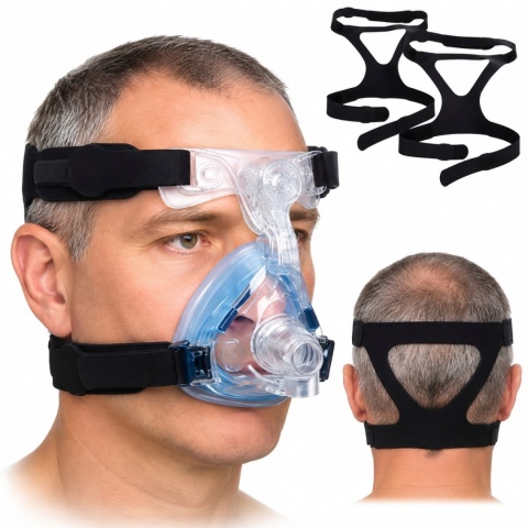 Taśma Guma Nagłowia do Maski dla Philips Respironics Zestaw 2szt Czarny