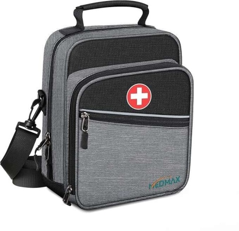 Torba na insulinę dla diabetyków Podróżna z izolacją 25x19cm Szara
