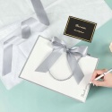 Torebki papierowe z uchwytami na prezenty 28x10x20cm Kolor szary 2szt