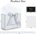 Torebki papierowe z uchwytami na prezenty 28x10x20cm Kolor szary 2szt