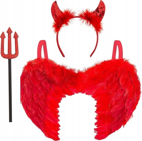 Kostium strój karnawałowy Skrzydła diabła anioła Halloween uniwersalny