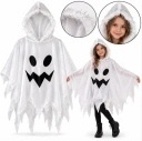Strój Ducha Halloween dla Dziecka Peleryna z Kapturem Biała Rozmiar M
