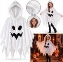 Strój Ducha Halloween dla Dziecka Peleryna z Kapturem Biała Rozmiar M
