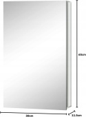 Szafka łazienkowa z lustrem Fundin 38x65 cm stal nierdzewna 3 półki