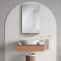 Szafka łazienkowa z lustrem Fundin 38x65 cm stal nierdzewna 3 półki