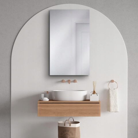 Szafka łazienkowa z lustrem Fundin 38x65 cm stal nierdzewna 3 półki