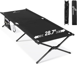 Łóżko Polowe Składane Turystyczne 199x73 cm Sportneer Kempingowe 150 kg