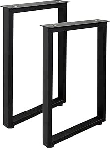 Nogi Metalowe do Stołu 70x45 cm 2 szt Stelaż Prostokątny Loft Regulowane