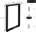 Nogi Metalowe do Stołu 70x45 cm 2 szt Stelaż Prostokątny Loft Regulowane