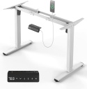 Stelaż Biurka Elektryczny Regulowany 2 Silniki 150 kg USB-C Xyndyx Biały