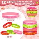 12 szt. Kolorowe Słomki Truskawkowe Zestaw Spirale 25 cm | Dla Dzieci Party