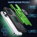 Etui DASFOND iPhone 15 Pro 6,1" zielone - stojak, pancerne, magne