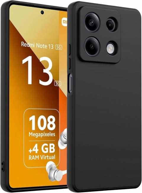Etui Xiaomi Redmi Note 13 5G (czarne) i szkło hartowane na ekran