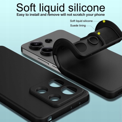 Etui Xiaomi Redmi Note 13 5G (czarne) i szkło hartowane na ekran