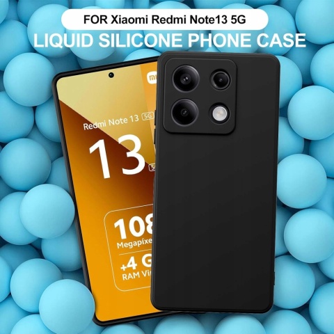 Etui Xiaomi Redmi Note 13 5G (czarne) i szkło hartowane na ekran