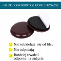 Ezprotekt Okrągłe Brązowe Samoprzylepne Ślizgacze Meblowe 29mm 40 sztuk
