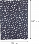 Koc dla psa kota czarny 100 cm x 70 cm, zestaw 3 szt.