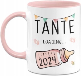 Kubek Ceramiczny Na prezent dla cioci j. niemiecki 330ml Kolor Różowy