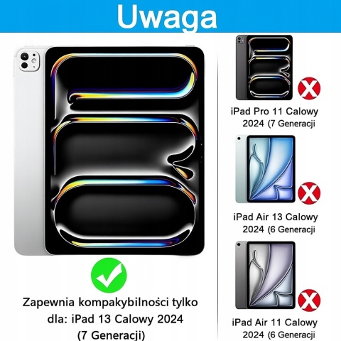 Milomdoi szkło hartowane iPad Pro 13" 2024 7. gen. + osłony aparatu