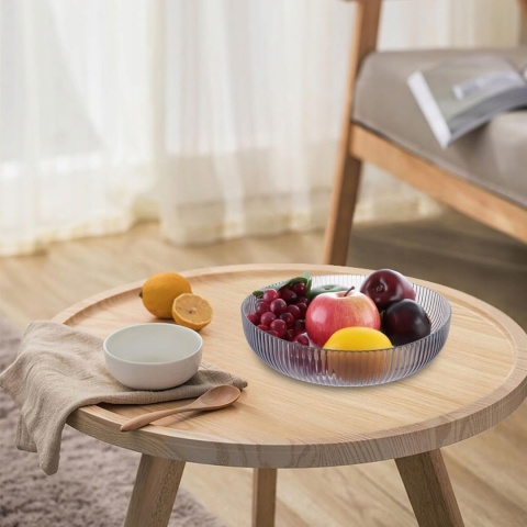Miski plastikowe 25 cm Zestaw 4szt Szare i kawowe PET spożywczy Do zmywarki
