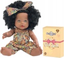 NICE2YOU Czarna Lalka 30cm Dla Dziewczynek Włosy Afro 2-5 Lat