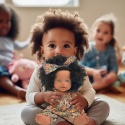 NICE2YOU Czarna Lalka 30cm Dla Dziewczynek Włosy Afro 2-5 Lat